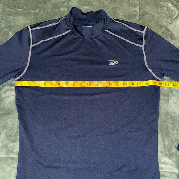 Men's Pro Player Performance Compression Shirt Size Large Navy Blue Perform Dri - Picture 4 of 7